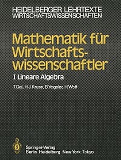 Mathematik für Wirtschaftswissenschaftler