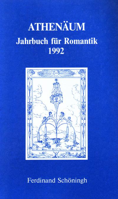 Athenäum Jahrbuch für Romantik: Athenäum. Jahrbuch für Romantik 1992: Bd 2