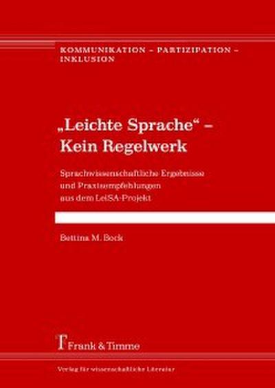 ’Leichte Sprache’ - Kein Regelwerk