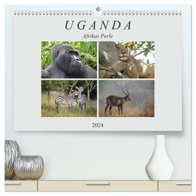 Afrikas Perle Uganda (hochwertiger Premium Wandkalender 2024 DIN A2 quer), Kunstdruck in Hochglanz
