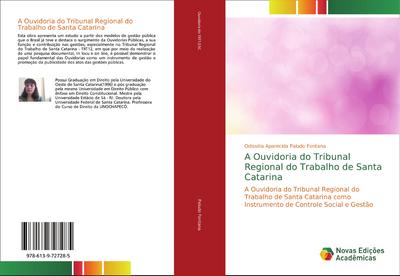 A Ouvidoria do Tribunal Regional do Trabalho de Santa Catarina
