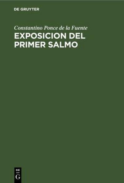 Exposicion del primer salmo