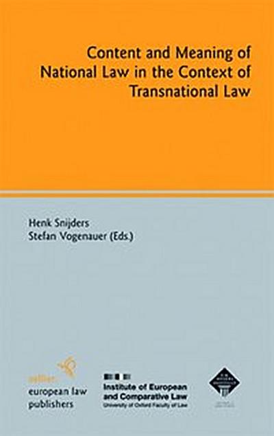 Content and Meaning of National Law in the Context of Transnational Law