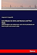 List of Books for Girls and Women and Their Clubs