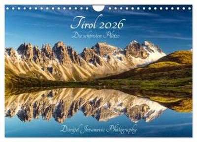 Tirol 2026 - die schönsten Plätze (Wandkalender 2026 DIN A4 quer), CALVENDO Monatskalender