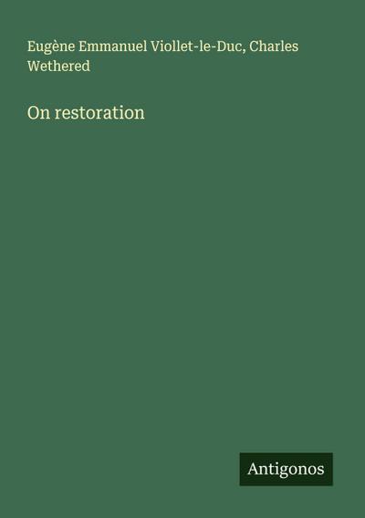 On restoration