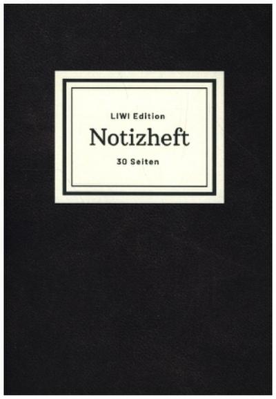 Dünnes Notizheft A5 liniert - Notizbuch 30 Seiten 90g/m² - Softcover schwarz - FSC Papier