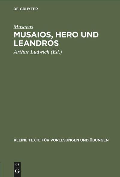 Musaios, Hero und Leandros