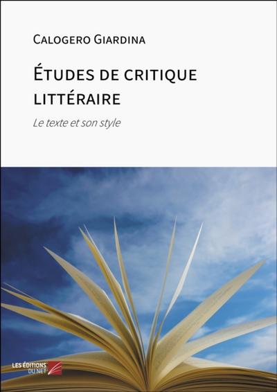 Études de critique littéraire