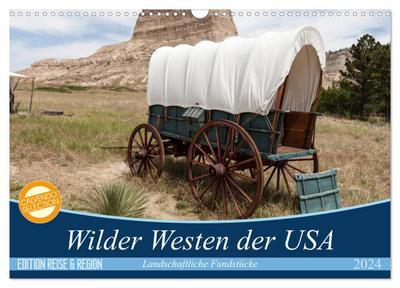 Wilder Westen USA (Wandkalender 2024 DIN A3 quer), CALVENDO Monatskalender