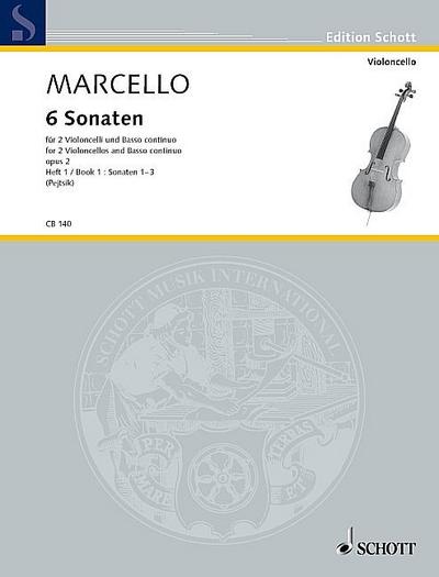 6 Sonaten op.2 Band 1 (Nr.1-3)für 2 Violoncelli und Bc