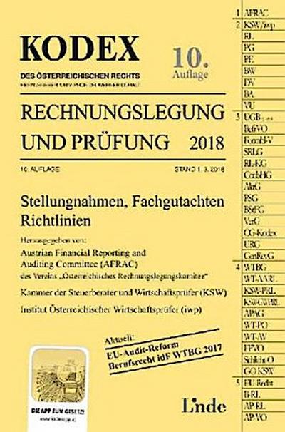 KODEX Rechnungslegung und Prüfung 2018 (f. Österreich)