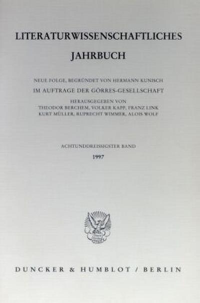 Literaturwissenschaftliches Jahrbuch.