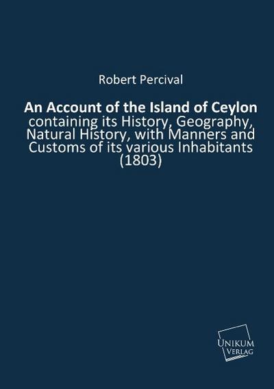 An Account of the Island of Ceylon