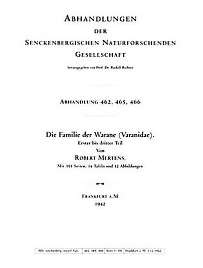 Familie der Warane (Varanidae)