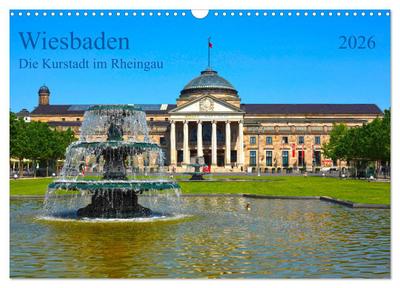Wiesbaden Die Kurstadt im Rheingau (Wandkalender 2026 DIN A3 quer), CALVENDO Monatskalender