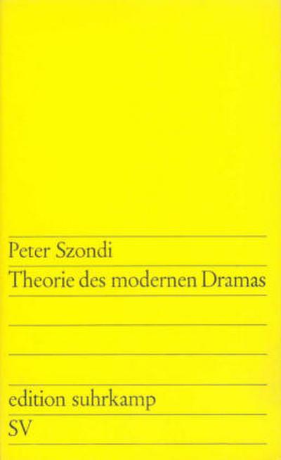 Theorie des modernen Dramas
