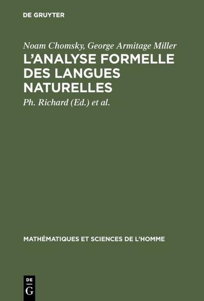 L’analyse formelle des langues naturelles
