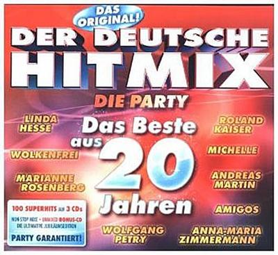 Der deutsche Hitmix - 20 Jahre Jubiläumsedition, 3 Audio-CDs