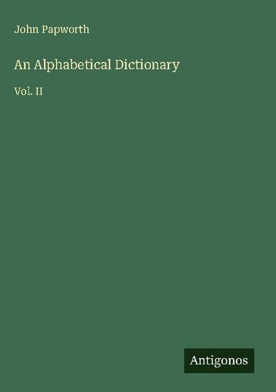 An Alphabetical Dictionary