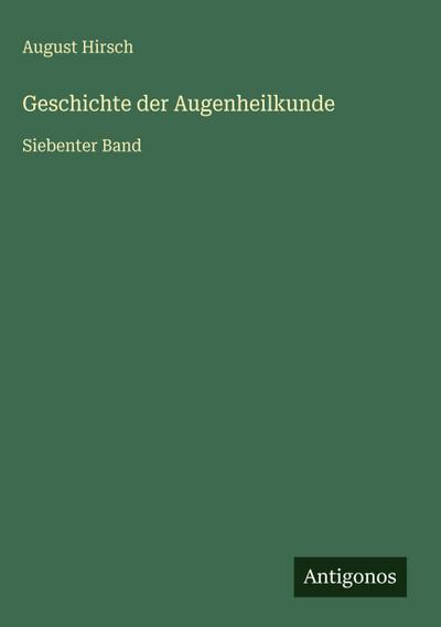 Geschichte der Augenheilkunde