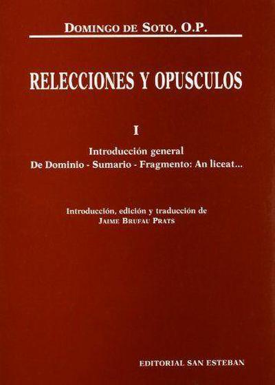 Introducción general, de dominio, sumario, fragmento "an liceat--"