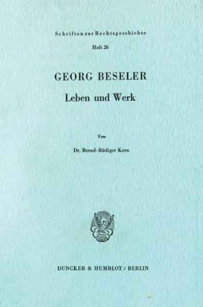 Georg Beseler.
