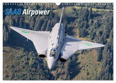 Saab Airpower (Wandkalender 2026 DIN A3 quer), CALVENDO Monatskalender