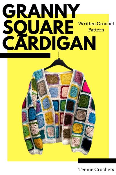 Granny Square Cardigan - Written Crochet Pattern