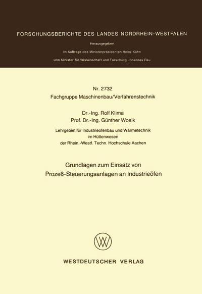 Grundlagen zum Einsatz von Prozeß-Steuerungsanlagen an Industrieöfen
