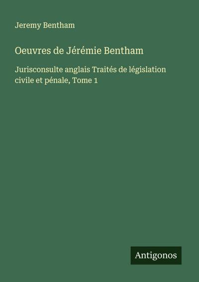 Oeuvres de Jérémie Bentham