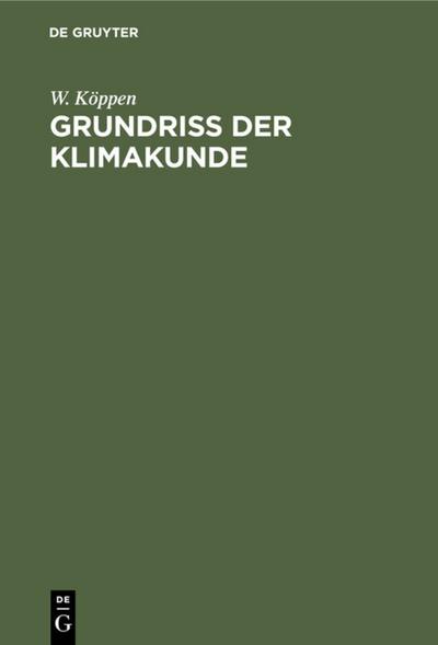 Grundriß der Klimakunde