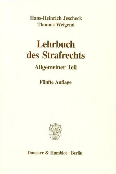 Lehrbuch des Strafrechts.