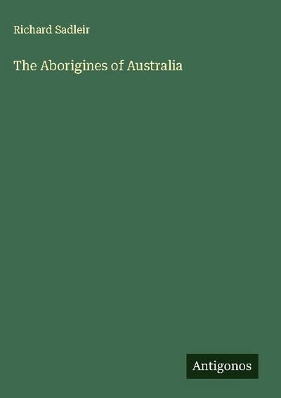 The Aborigines of Australia
