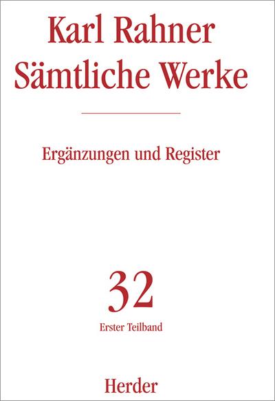 Ergänzungen und Register - Erster Teilband