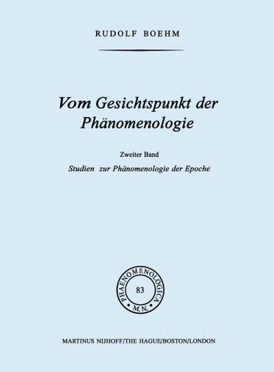 Vom Gesichtspunkt Der Phänomenologie