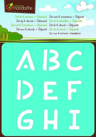 Mandarin 6 Schablonen Alphabet