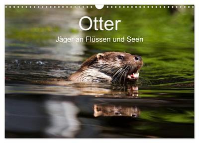 Otter - Jäger an Flüssen und Seen (Wandkalender 2026 DIN A3 quer), CALVENDO Monatskalender