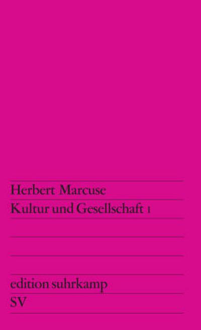 Kultur und Gesellschaft I. Bd.1