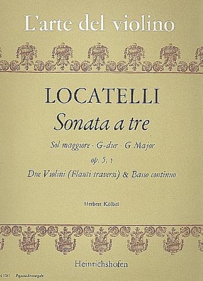 Sonata à tre sol maggiore op.5,1per 2 violini (flauti traversi) e bc