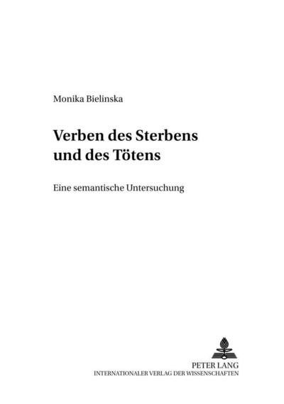 Verben des Sterbens und des Tötens