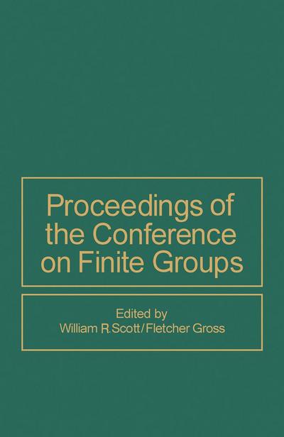 Proceedings of the Conference on Finite Groups