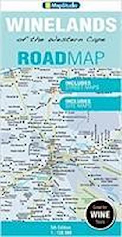 Map Studio: Road map Winelands of the Western Cape
