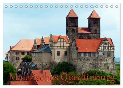 Malerisches Quedlinburg (Tischkalender 2024 DIN A5 quer), CALVENDO Monatskalender