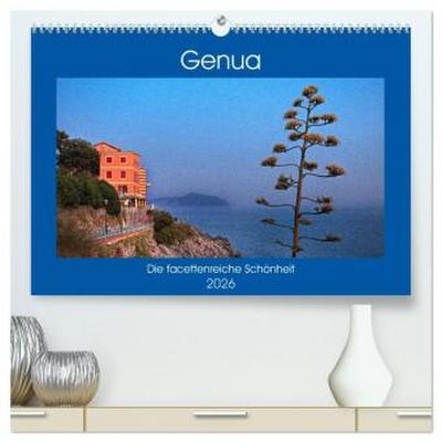 Genua - Die facettenreiche Schönheit (hochwertiger Premium Wandkalender 2026 DIN A2 quer), Kunstdruck in Hochglanz