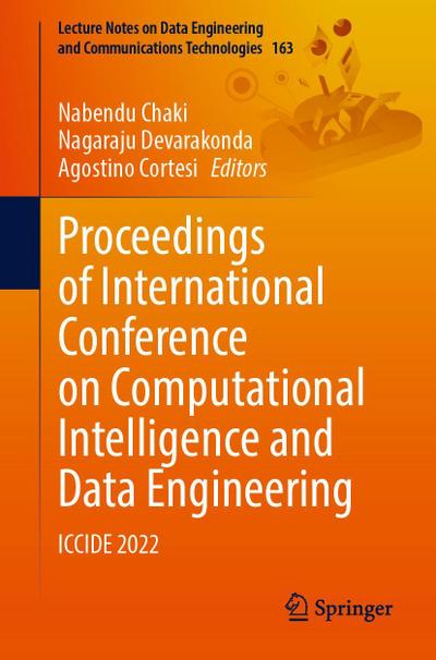 Proceedings of International Conference on Computational Intelligence and Data Engineering