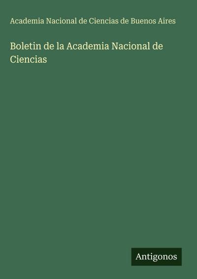 Boletin de la Academia Nacional de Ciencias