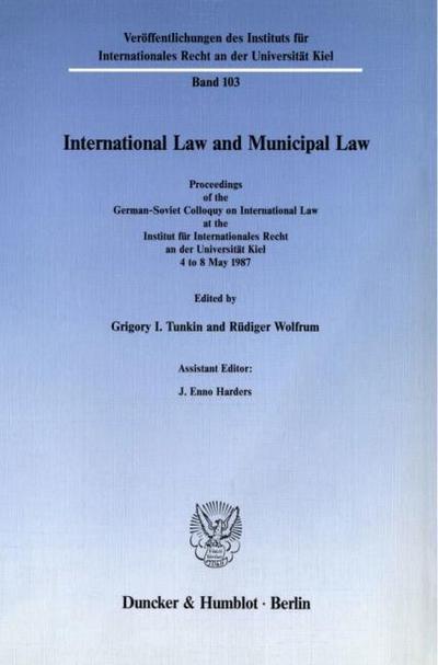 International Law and Municipal Law.
