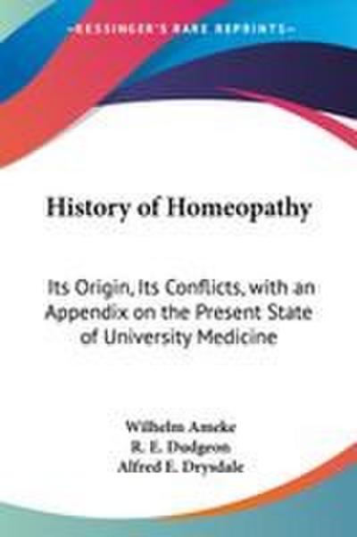 History of Homeopathy