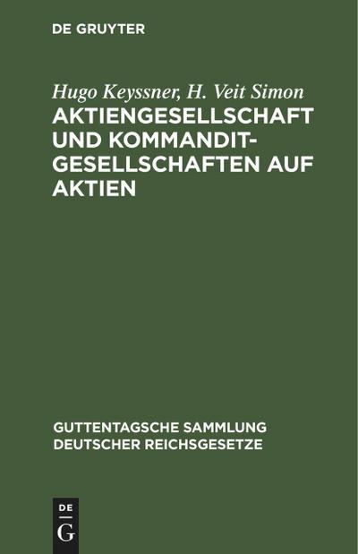 Aktiengesellschaft und Kommanditgesellschaften auf Aktien